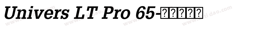 Univers LT Pro 65字体转换